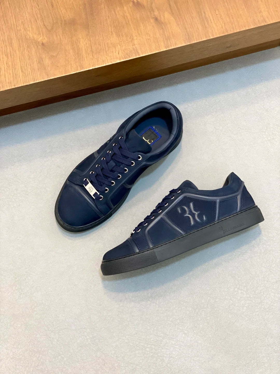 Sneakers Homme Cuir Véritable Brodées Zip Casual Gentleman EU 38-44 – CLEVI Paris