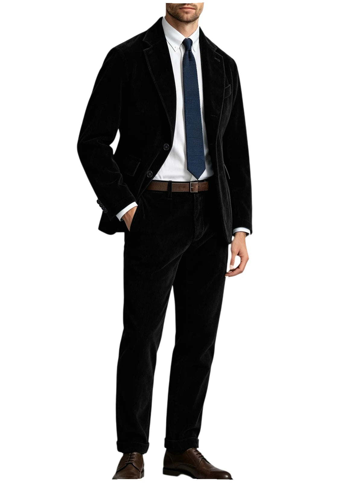 Costume homme 2 pièces en velours côtelé – CLEVI Paris