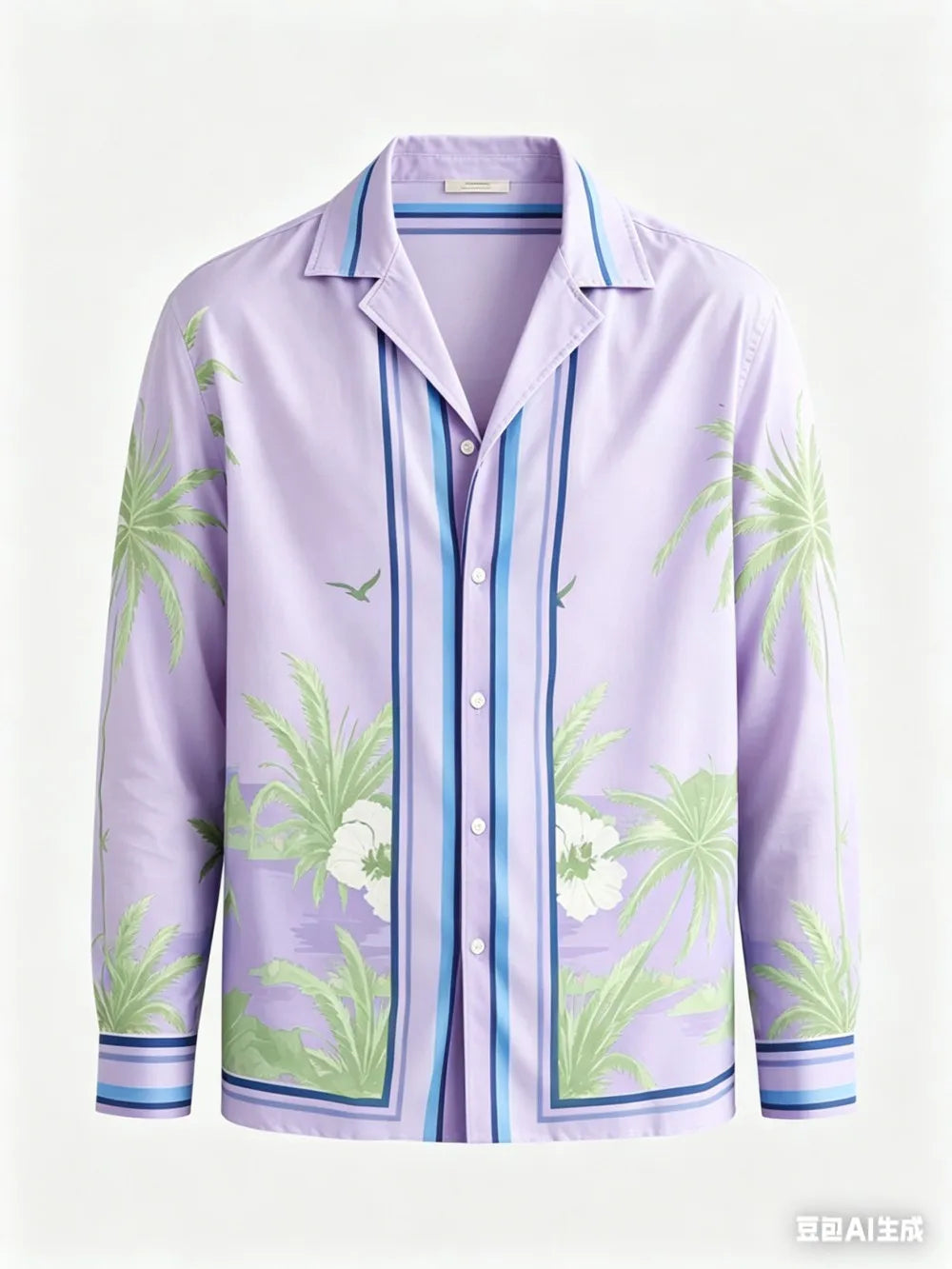 Chemise homme jacquard motif palmier – CLEVI Paris