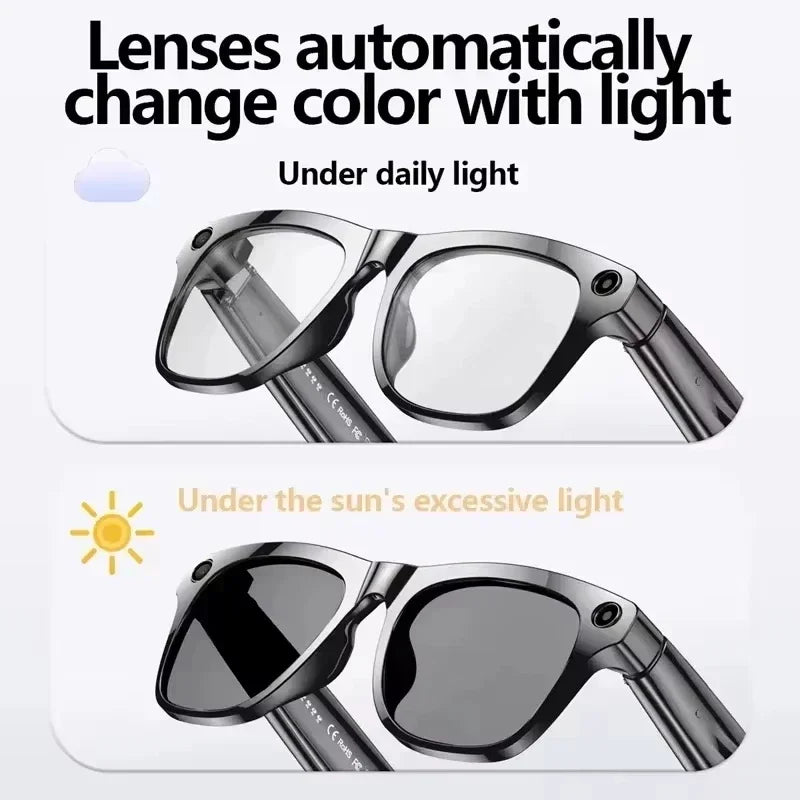 Lunettes Connectées Lenovo D11 IA Caméra HD Bluetooth Appels Musique Traduction Tactile 60g – CLEVI Paris