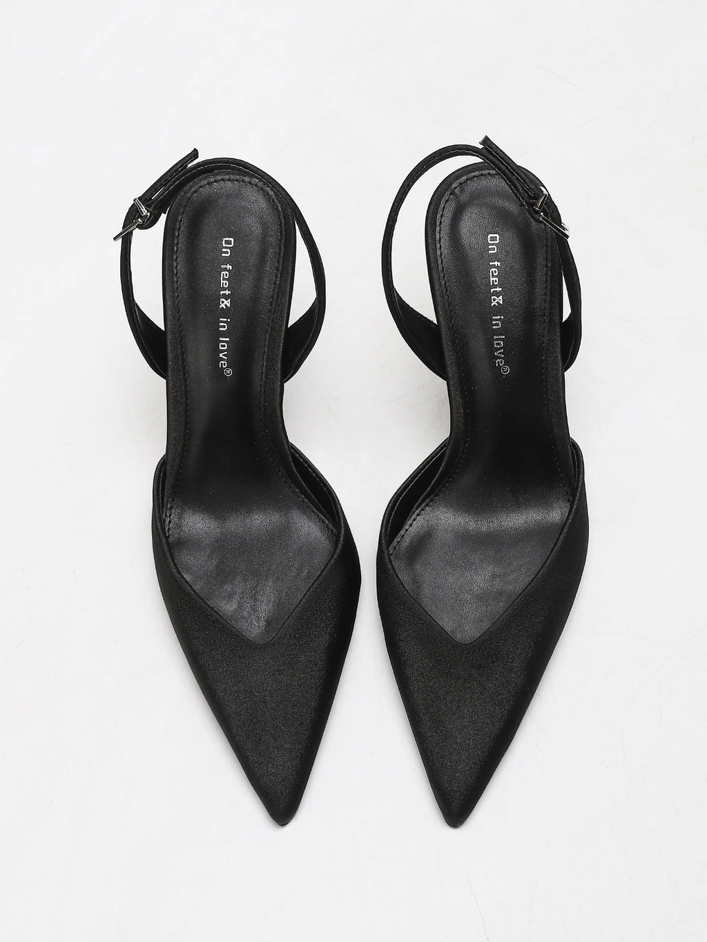 Escarpins slingback satinés – CLEVI Paris