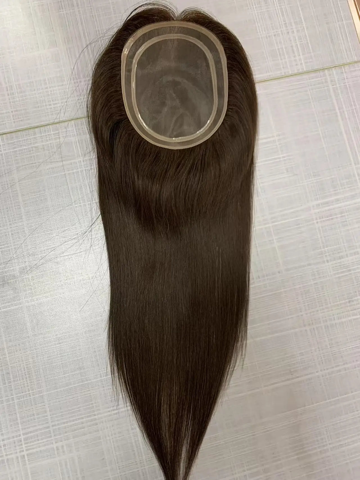 Topper Capillaire Mono Lace 5,5x6,5 Pouces – Cheveux Humains Virgin Hair – CLEVI Paris