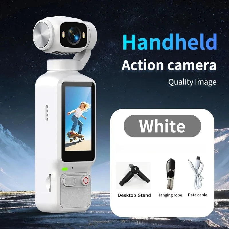 Caméra d'Action 4K ONEVAN – Grand Angle 180° Rotation 90°/180° Capteur Sony 19MP WiFi Bluetooth Télécommande Vlog – CLEVI Paris