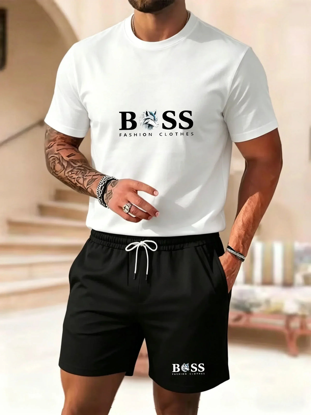 Ensemble homme d’été t-shirt et short – CLEVI Paris
