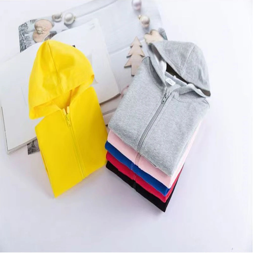 Sweat enfant zippé à capuche et lettres – CLEVI Paris