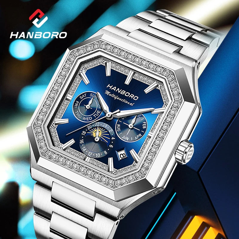 Montre automatique carrée HANBORO – CLEVI Paris