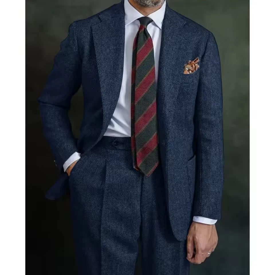 Costume homme à chevrons deux pièces – CLEVI Paris