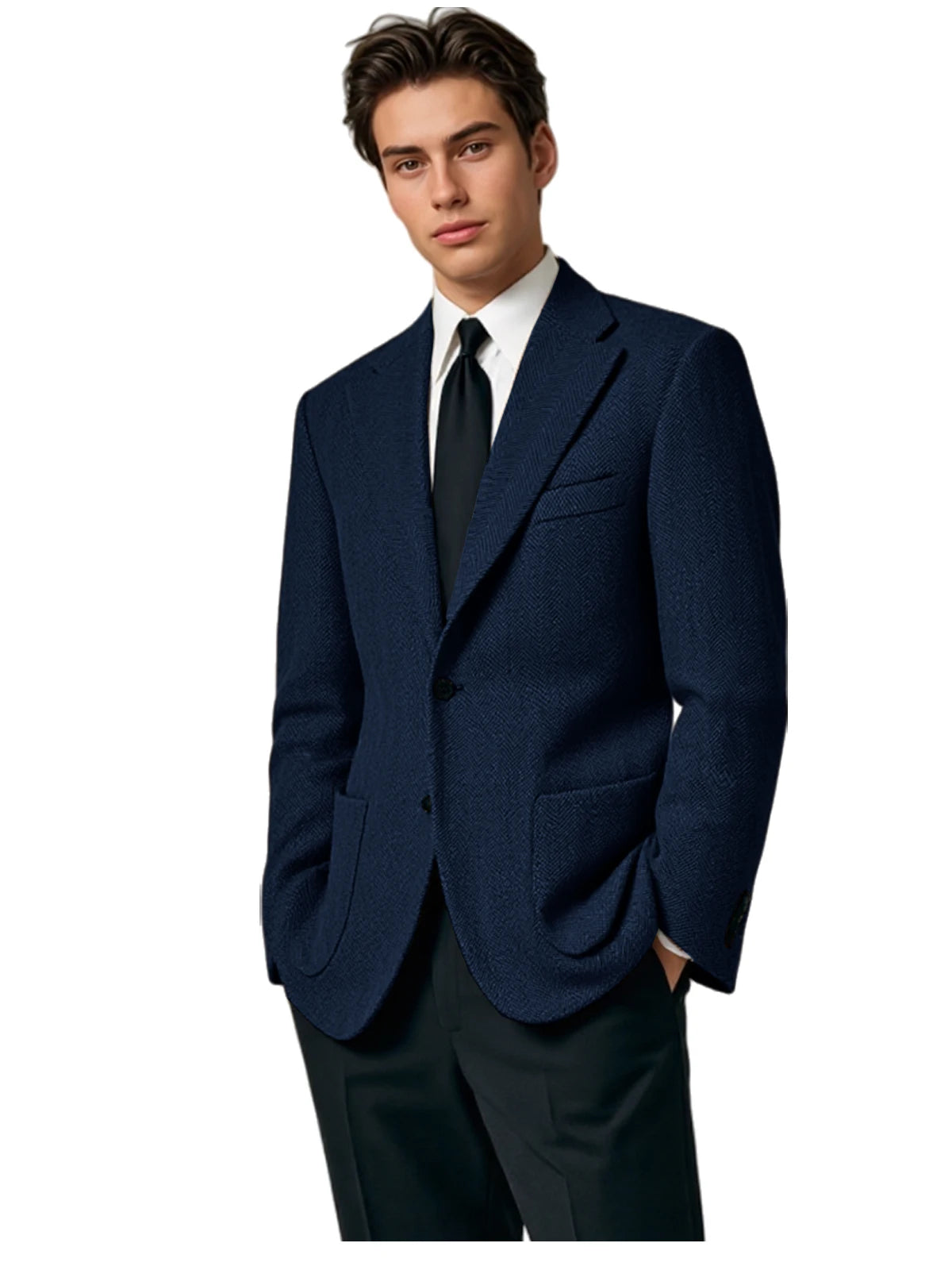 Blazer homme en tweed à chevrons – CLEVI Paris