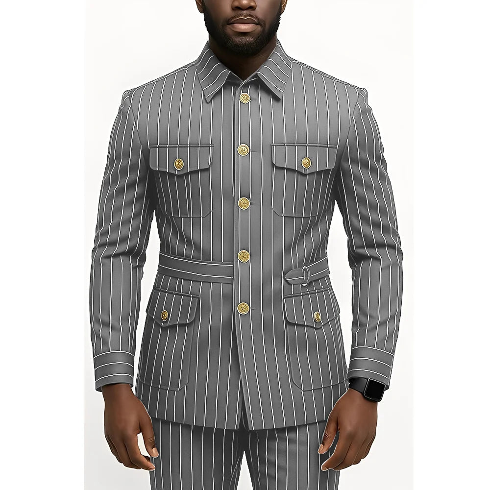 Costume Homme Rayé 2 Pièces – CLEVI Paris