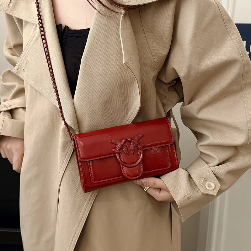 Mini Sac Carré Chaîne Femme Rétro Bandoulière Réglable – CLEVI Paris