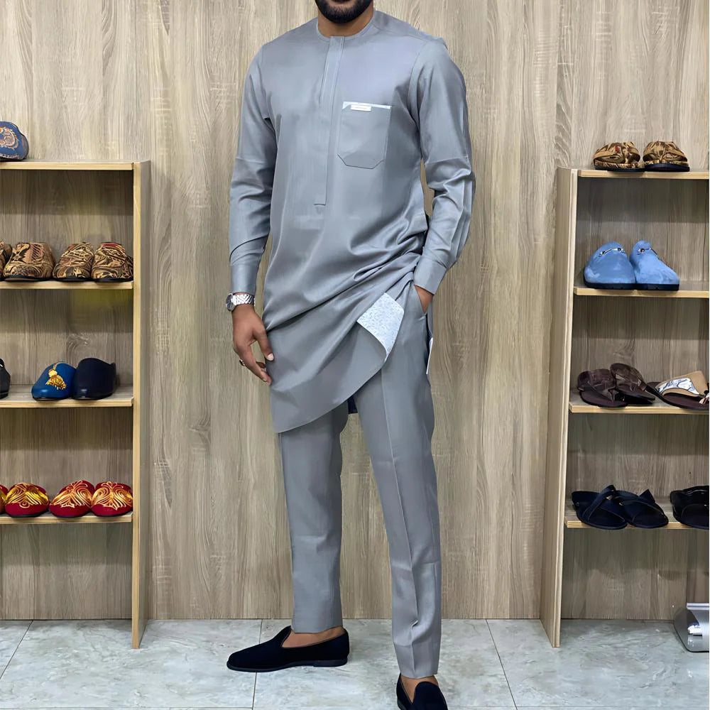 Ensemble Dashiki Homme Col Rond – CLEVI Paris