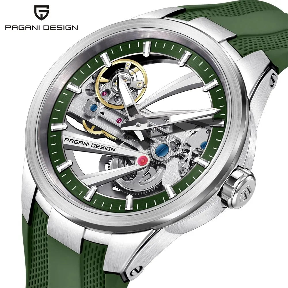 Montre Homme Automatique Squelette Caoutchouc Pagani Design PD-YS030 – CLEVI Paris