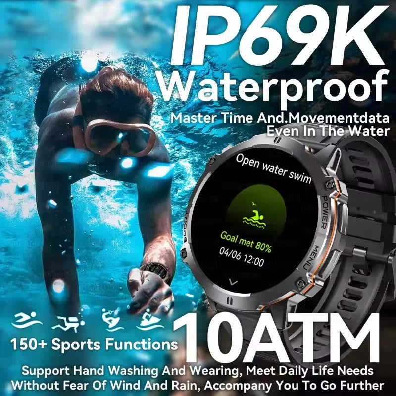 Montre connectée unisexe AMOLED 1,73″ – CLEVI Paris