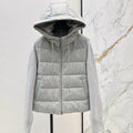 Veste femme à capuche et manches en maille – CLEVI Paris