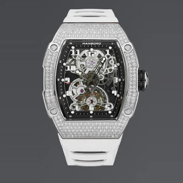 HANBORO 970 Montre Homme Automatique Miyota 50mm 180 Cristaux Étanche 5ATM – CLEVI Paris