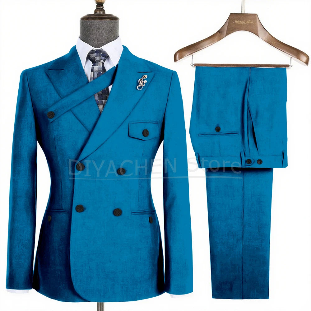 Costume homme croisé à revers pointus – CLEVI Paris