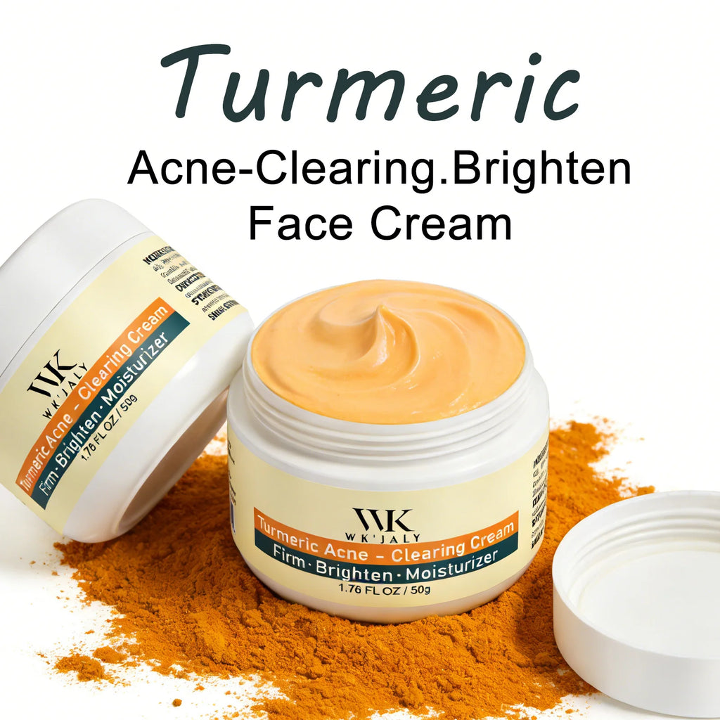 Crème Visage Curcuma Anti-Acné WK'JALY – Éclaircissante, Niacinamide & Aloé Vera 50ml – CLEVI Paris