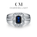 Bague Femme Émeraude Saphir Créé Argent 925 – CLEVI Paris