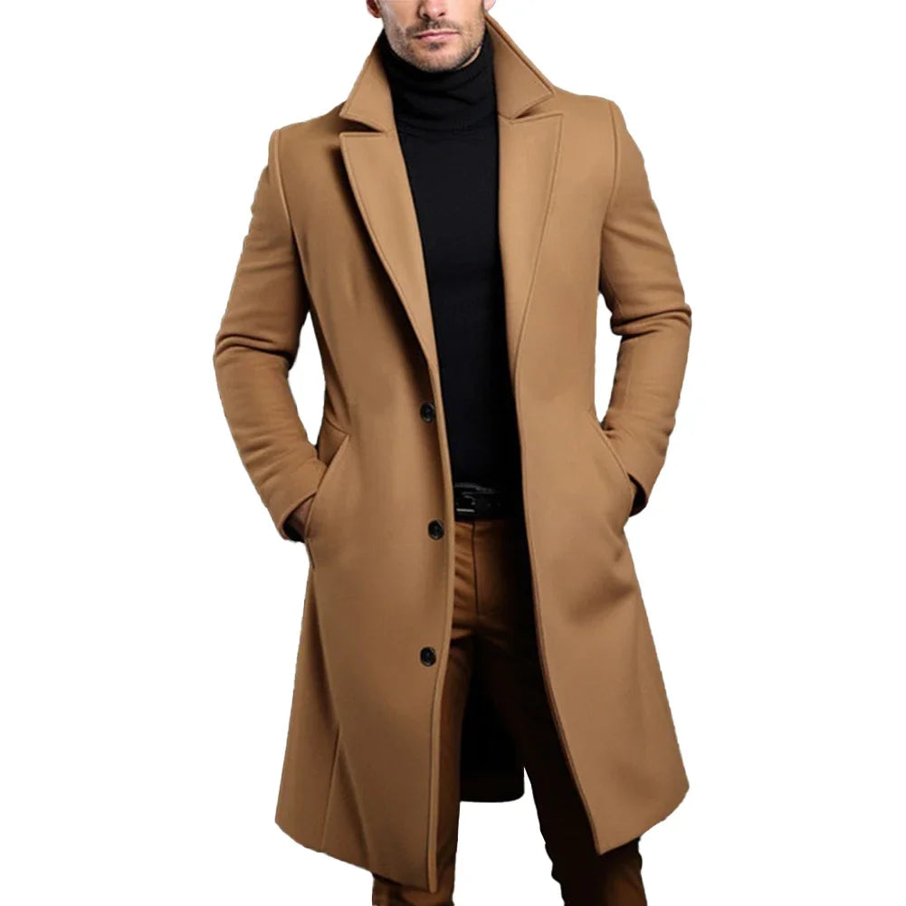 Manteau long boutonné homme – CLEVI Paris