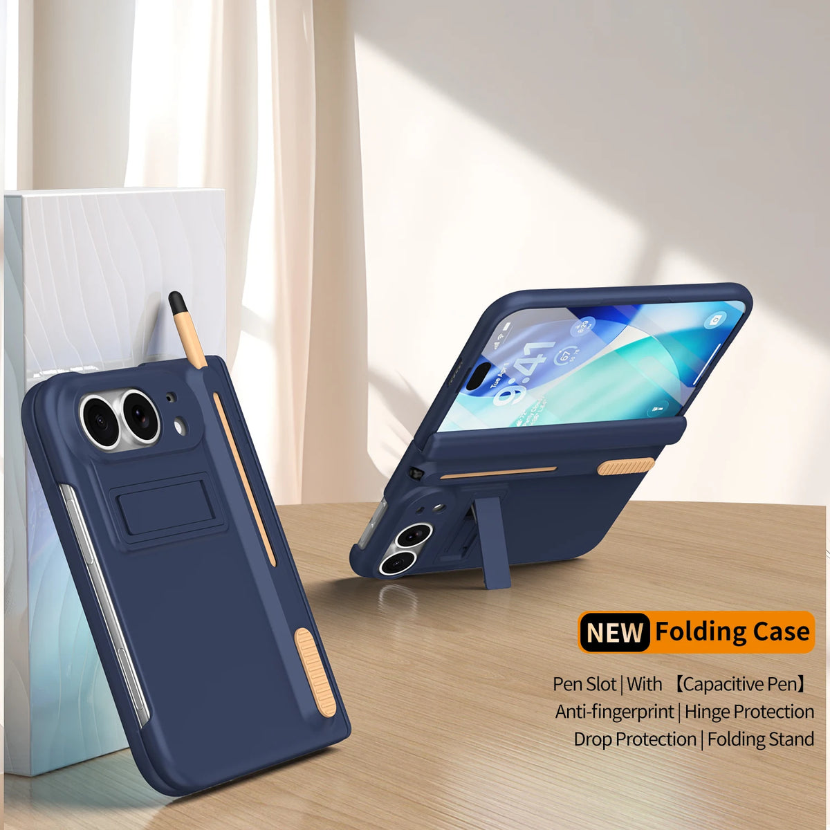 Étui iPhone Duo avec support et charnière – CLEVI Paris
