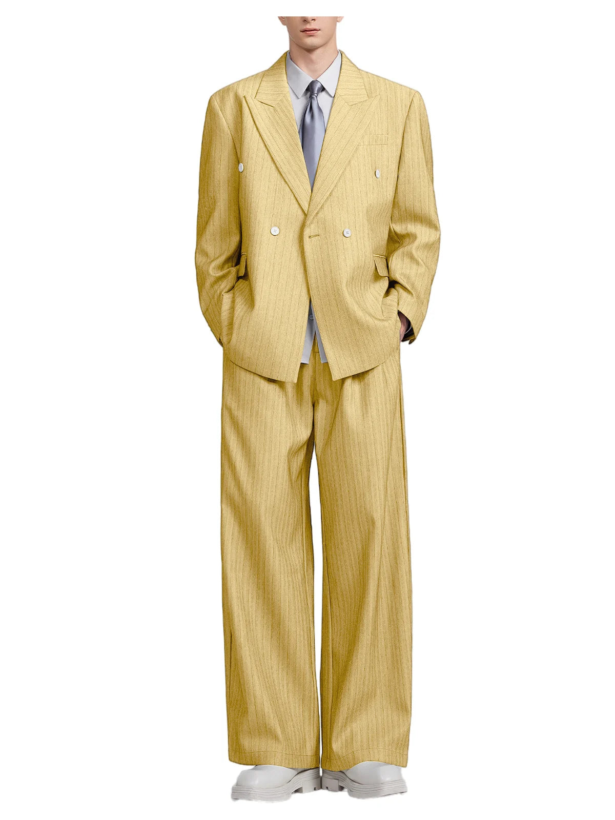 Costume 2 pièces à rayures pour homme – CLEVI Paris