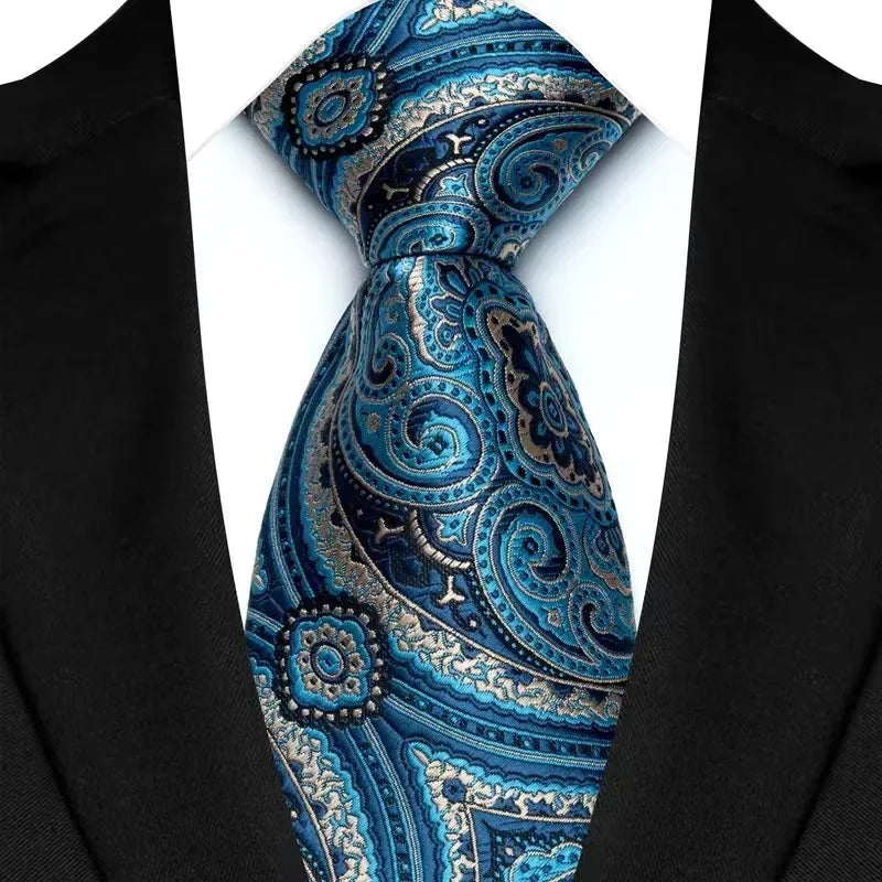 Cravate homme motif cachemire en polyester – CLEVI Paris