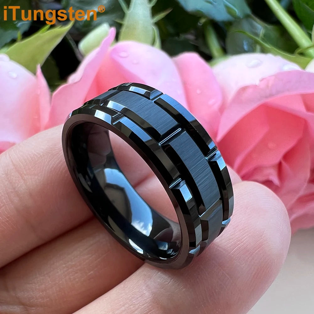 Bague Unisexe en Tungstène Noir, Or ou Argent – CLEVI Paris