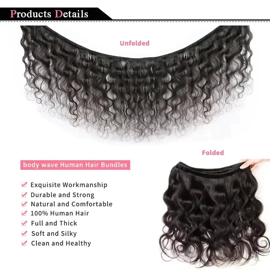 Extensions Body Wave Cheveux Vietnamiens Remy Hair – Bundles 1/3/4 Pcs – CLEVI Paris