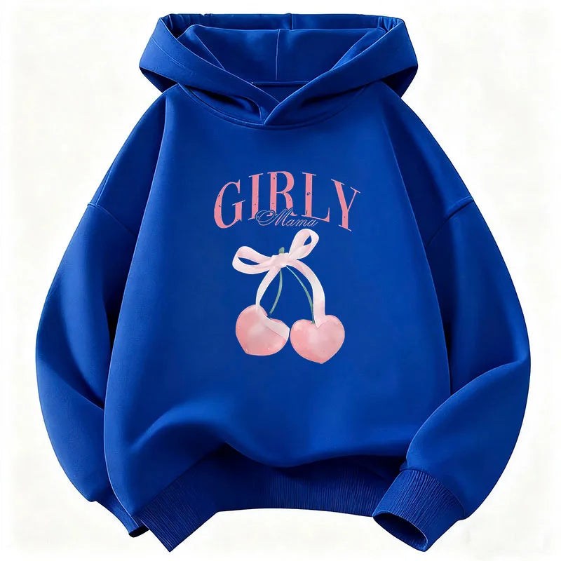 Sweat enfant à capuche imprimé cerise Y2K – CLEVI Paris