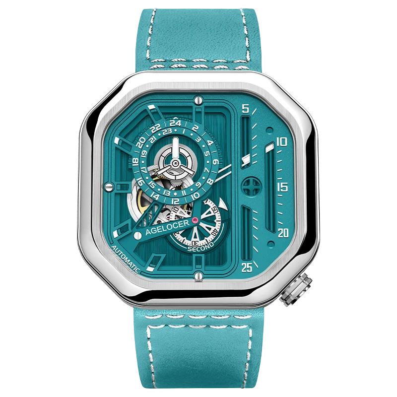 Montre Homme Automatique Squelette Racing Agelocer – CLEVI Paris