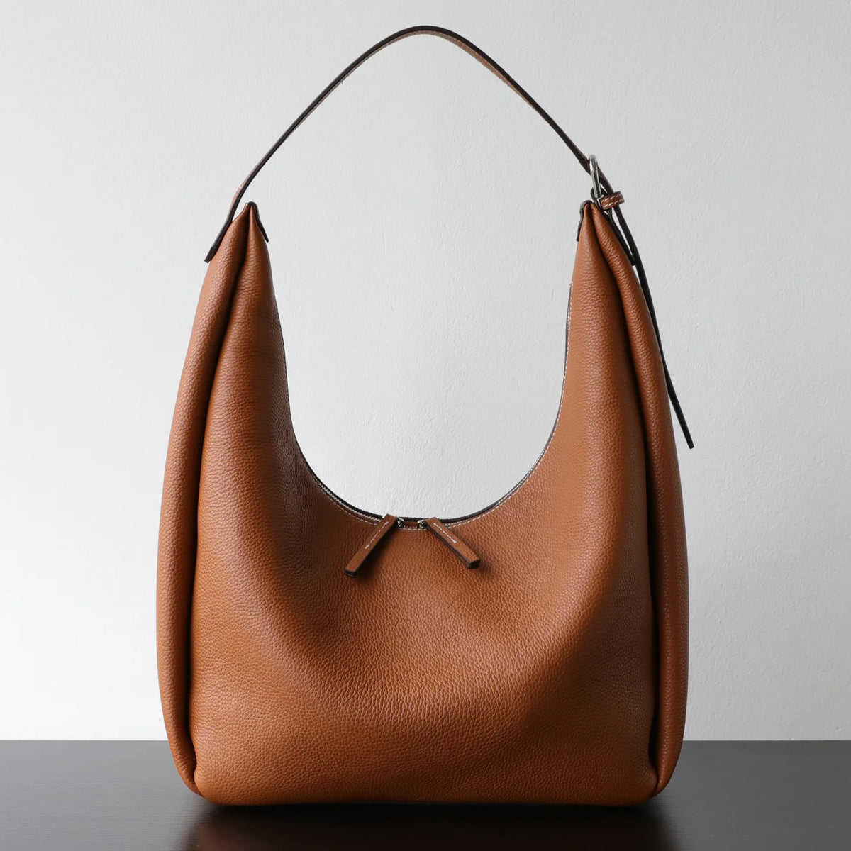 Sac Hobo Femme Cuir PU Grain 28x15x40cm – CLEVI Paris