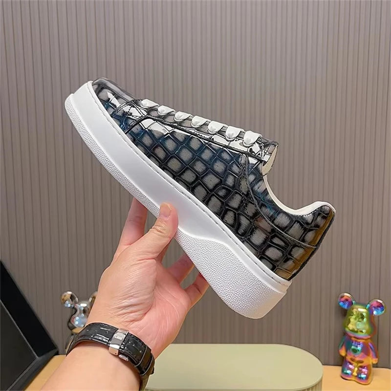 Sneakers basses homme à semelle épaisse – CLEVI Paris