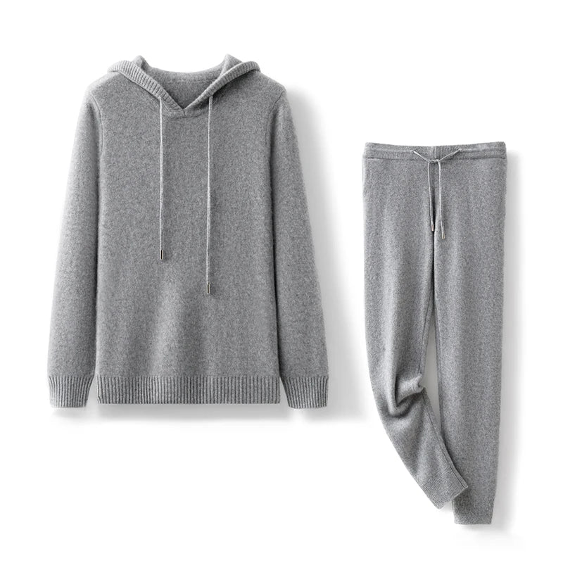 Ensemble homme en cachemire à capuche – CLEVI Paris