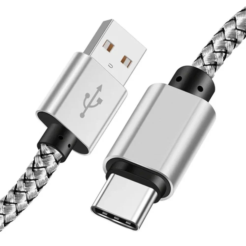 Câble USB-A vers USB-C Nylon Tressé Charge Rapide 1m 2m 3m – CLEVI Paris