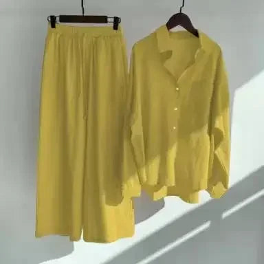 Ensemble 2 pièces femme en coton et lin – CLEVI Paris