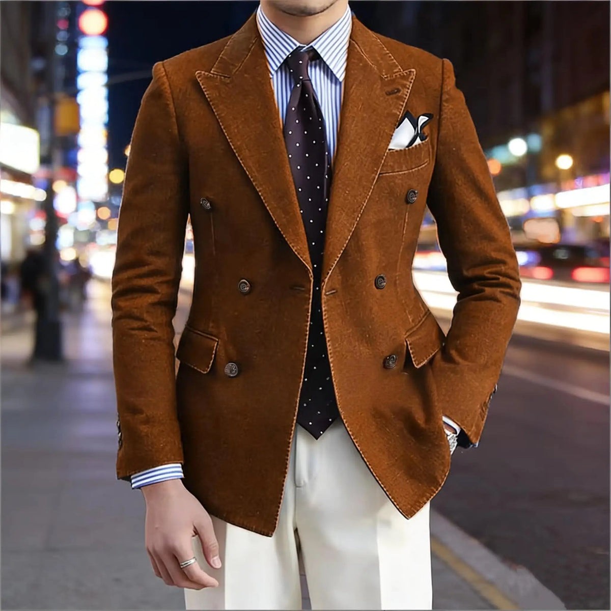Blazer en Jean Homme Croisé – CLEVI Paris