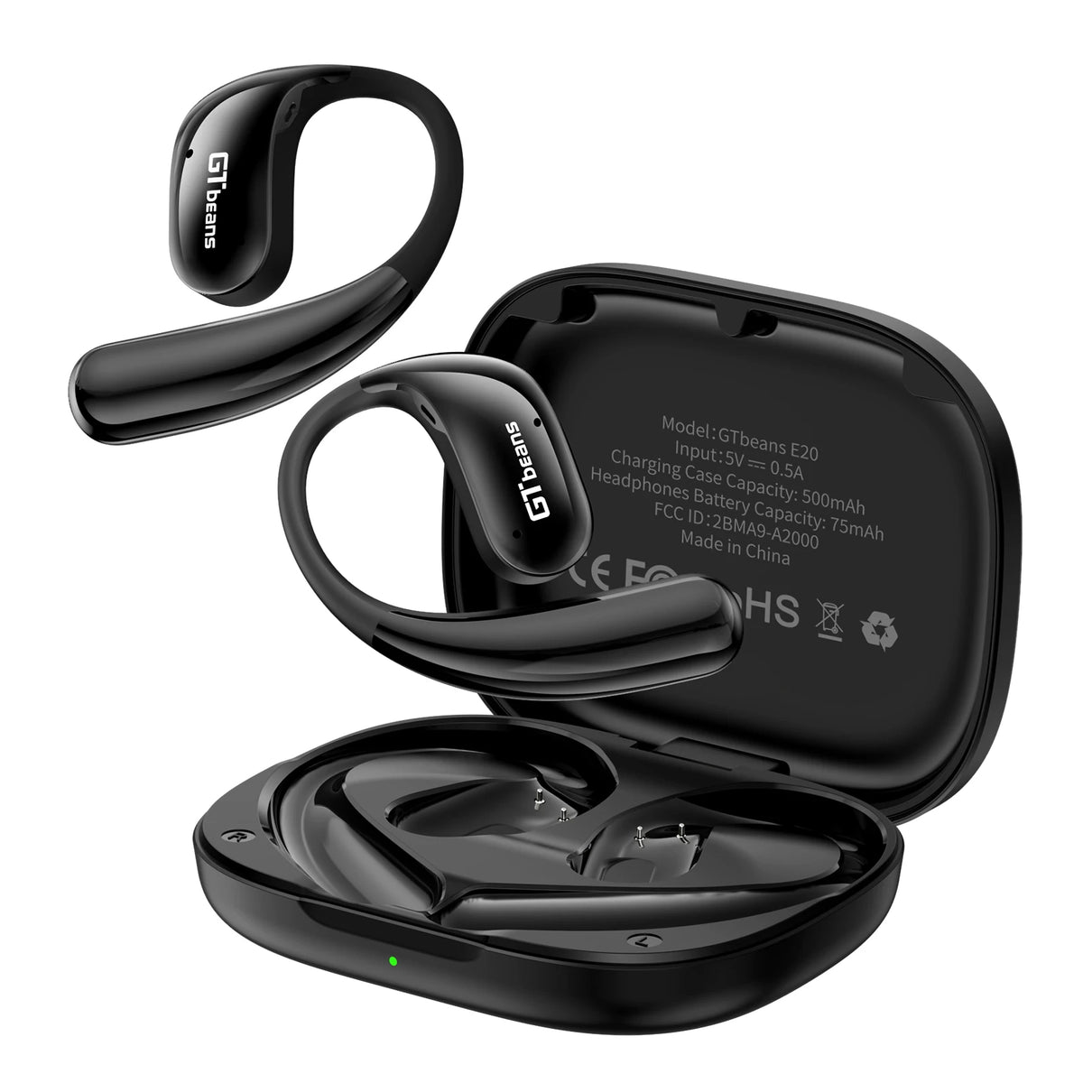 Écouteurs Open-Ear GTbeans BT 6.0 IP55 56h 4 Micros Siri – CLEVI Paris