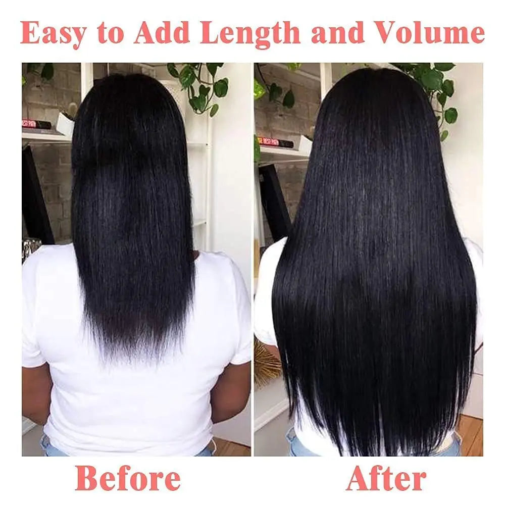 Clip-In Extensions Cheveux Humains Straight – CLEVI Paris