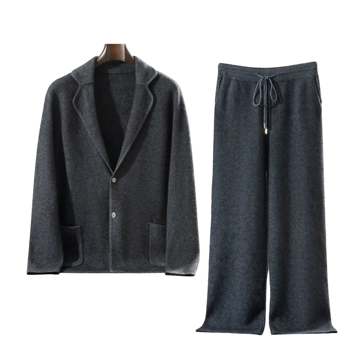 Ensemble homme en cachemire cardigan pantalon – CLEVI Paris