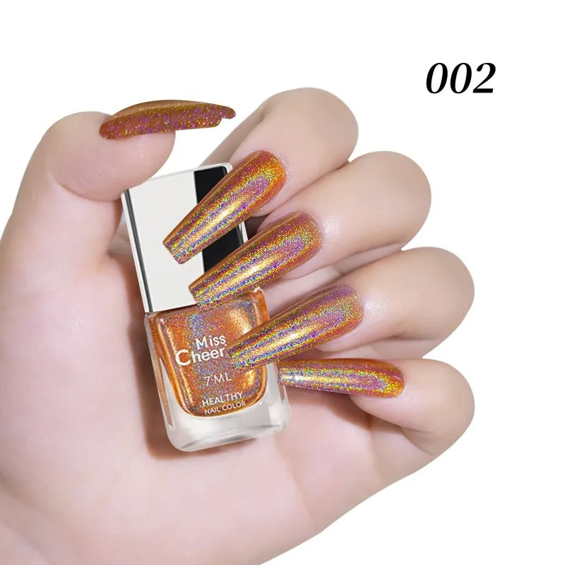 Vernis à Ongles Holographique Glitter Arc-en-Ciel – Séchage Rapide 8 Teintes – CLEVI Paris
