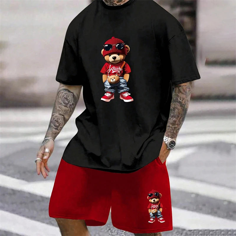 Ensemble homme t-shirt imprimé et short ample – CLEVI Paris
