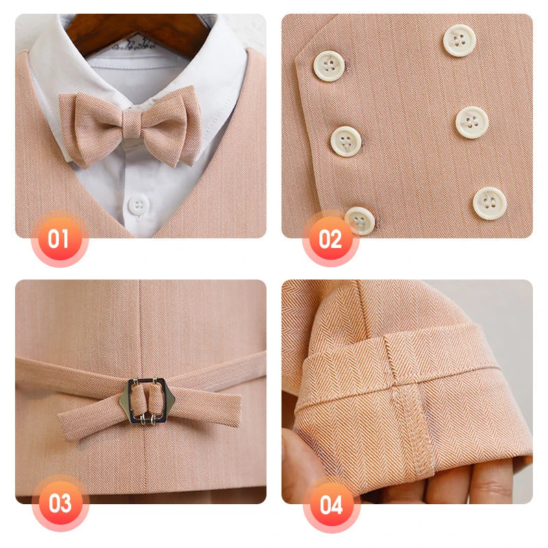 Costume été garçon, ensembles gilet et short – CLEVI Paris