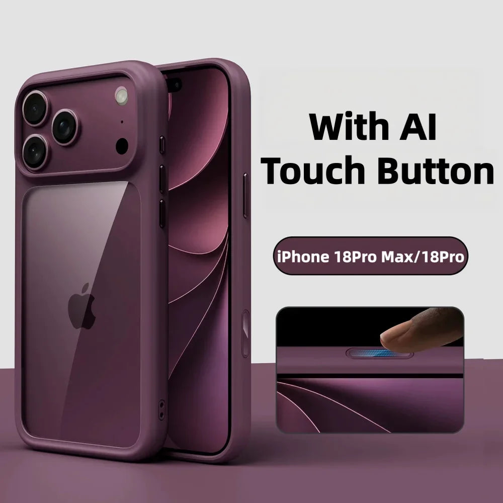 Coque iPhone transparente à boutons métal – CLEVI Paris