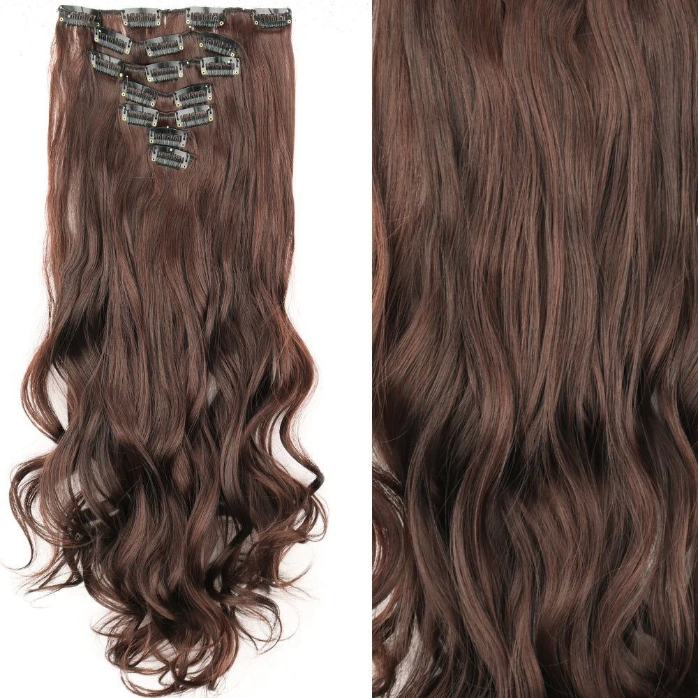 Extensions Cheveux Clips 7 Pcs Synthétique 50 Couleurs – CLEVI Paris