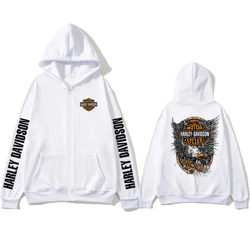 Sweatshirt Zippé à Capuche Harley Davidson – CLEVI Paris