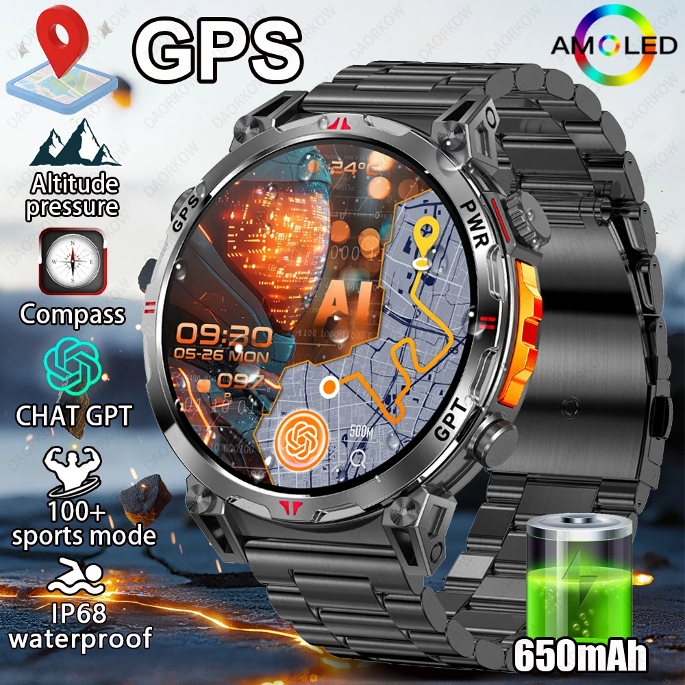 Montre GPS DAORKOW AMOLED 1,56″ – CLEVI Paris