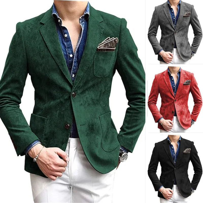 Blazer homme ajusté à deux boutons – CLEVI Paris
