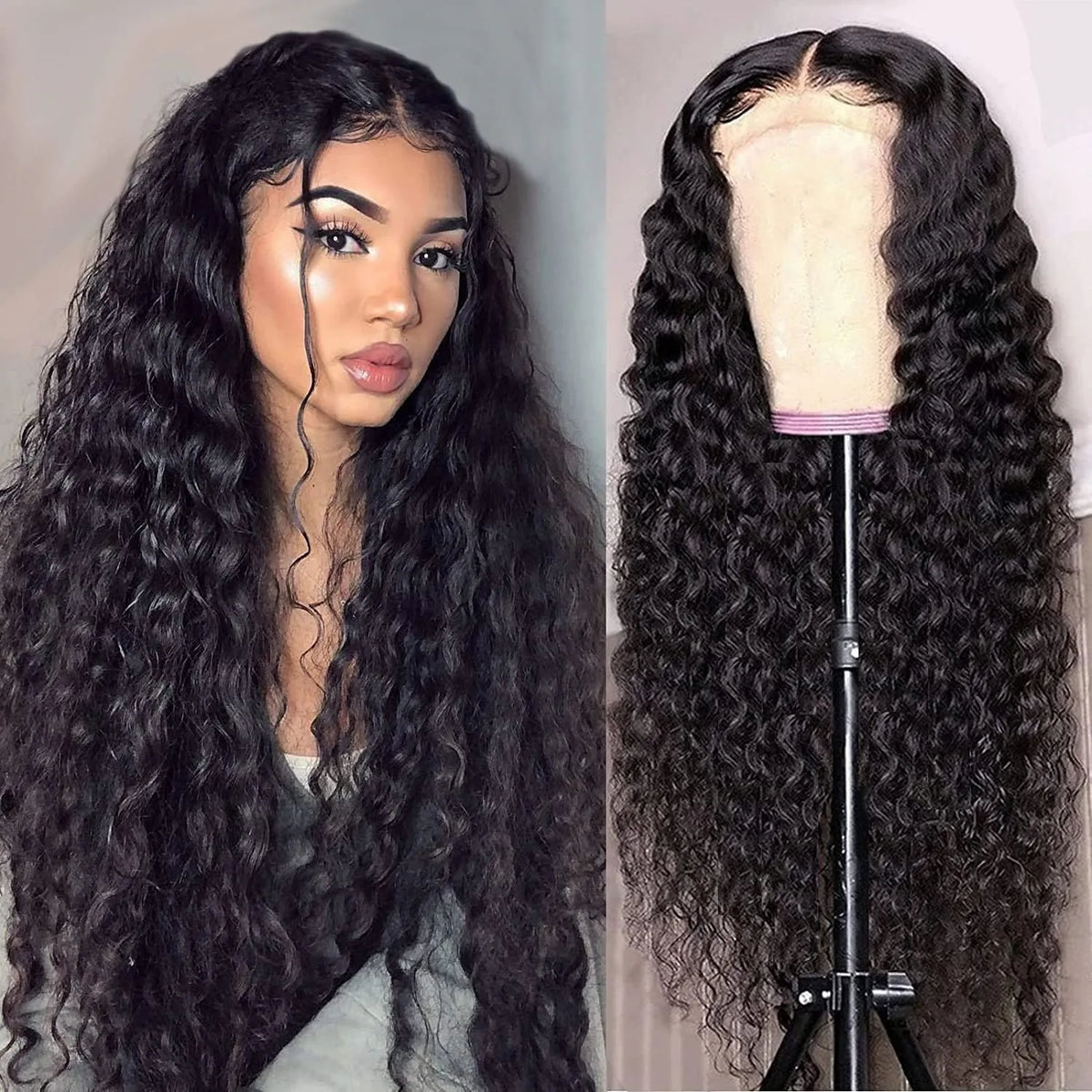 Perruque Lace Front Deep Wave Cheveux Humains – CLEVI Paris