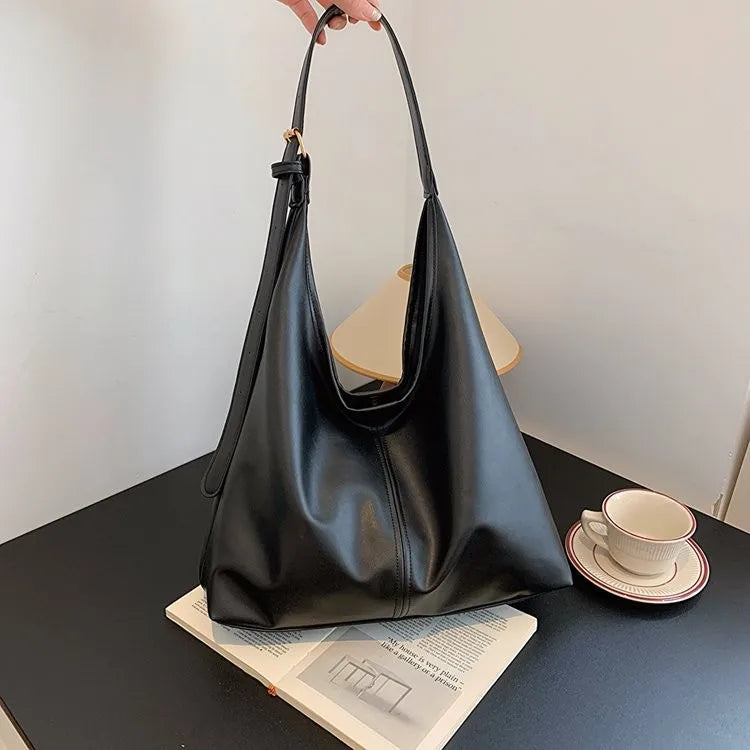 Tote Bag PU Retro Femme Fermoir Hasp 32x14cm 278g 4 Coloris – CLEVI Paris