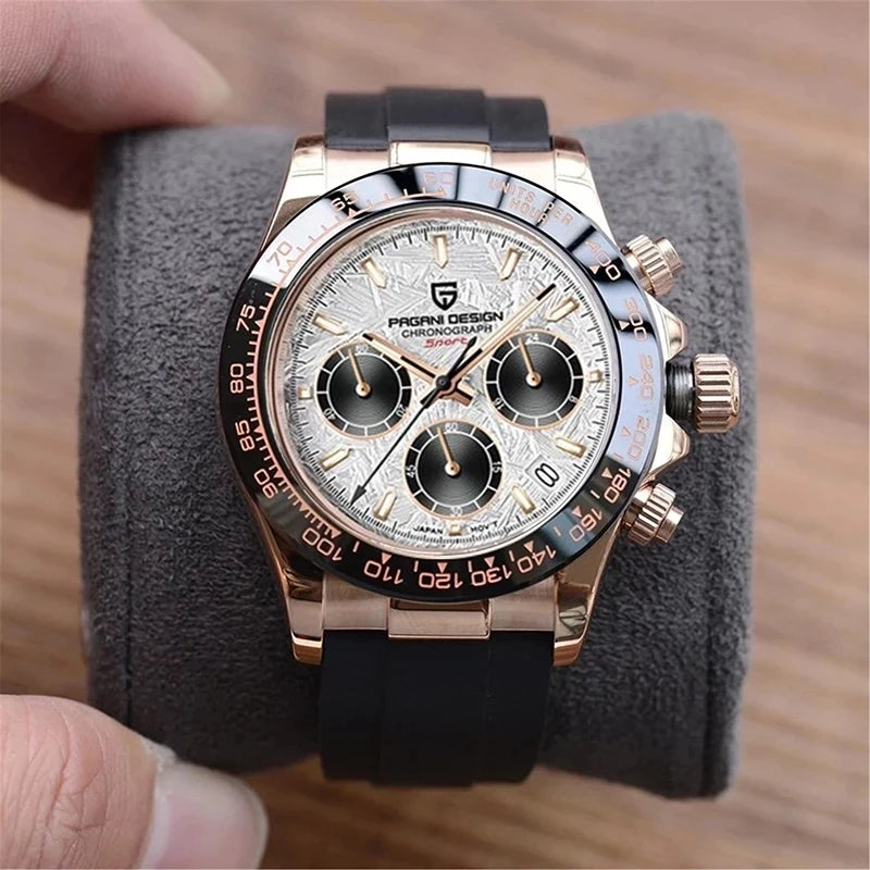 Montre Homme Quartz Chronographe Cadran Météorite Rétro Pagani Design PD-1664 – CLEVI Paris